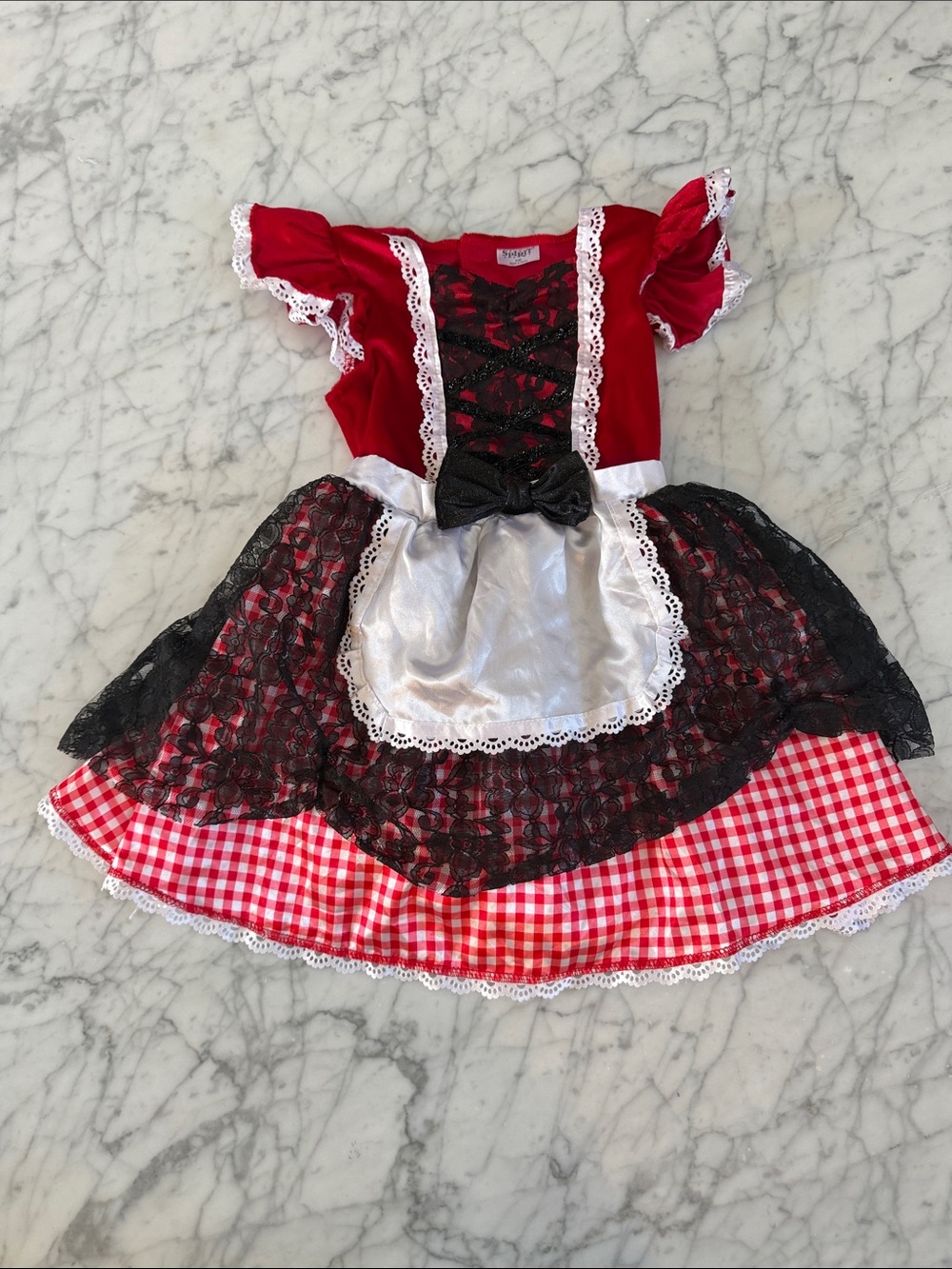 Toddler Little Red Riding Hood Costume Dress Sz 3/4T
